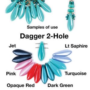 Dagger 2-Hole Bead