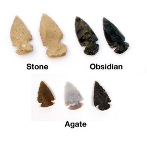 Obsidian Chipped Arrowheads