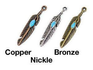 Antique Cast Feather Pendant