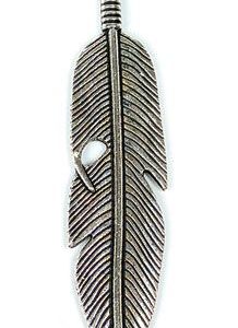 Large Cast Feather Pendant
