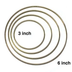 Brass Metal Hoop - 3 inch