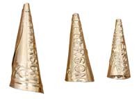 Adult Gold Color Jingle Cones