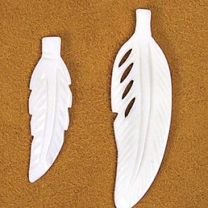 Medium Flat Feather Pendant