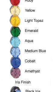 Glass Faceted Fire Polish - 4mm