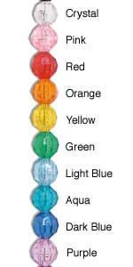 Plastic Faceted Beads - 6mm