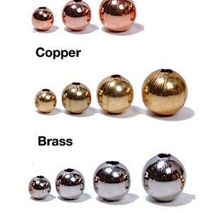 Round Hollow Metal Bead - 1/4''
