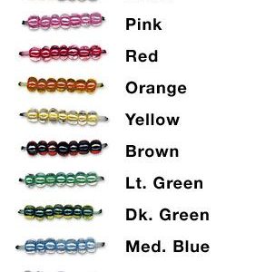 Color Lined Seed Beads - 11