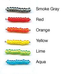 White Lined Seed Beads - Size 11