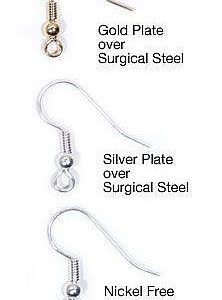 French Hook Ear Wires - Nickel Free Silver Plate