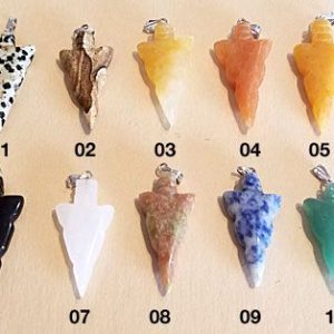 Stone Arrowhead Pendants