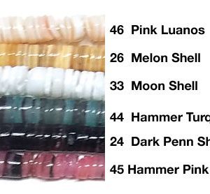 Shell Heishi - Pink Luanos