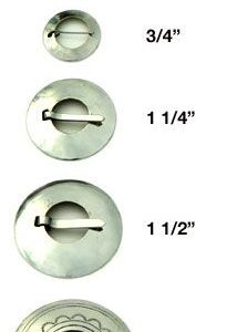 Nickel Plated Metal Broach 1/2 inch