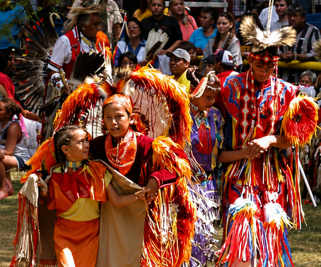 children in tribal wear